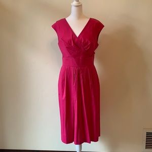Studio 148 Dress by Lafayette 148. NWT. Size 8. Pink. V-neck, gathered waist.